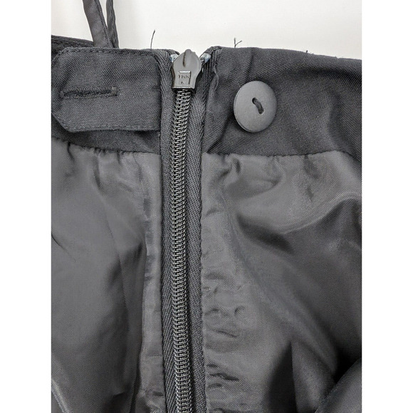 Talbots Pure Silk Size 8 Black Capri Ankle Pants Tassel Design Embroidery - Picture 3 of 8